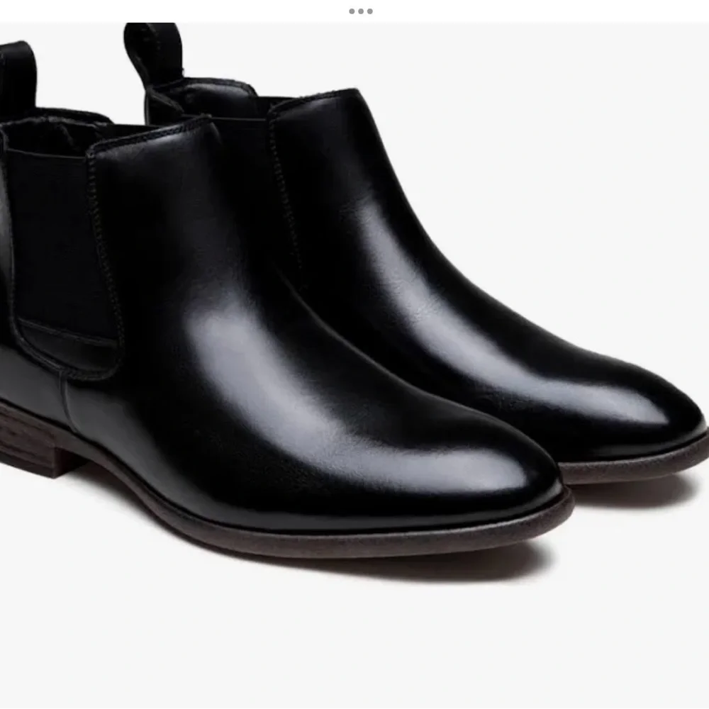 Jousen Milan Mens ankle Boots ,all Leather size mens 8 black Chelsea - Picture 3 of 9
